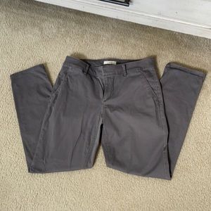 Loft Faded Gray Ankle Chino Modern Fit